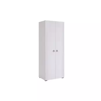 Шкаф двухдверный Ева, белое дерево/белый матовый