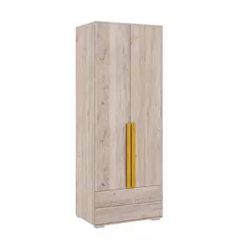 Шкаф двухдверный «Лайк 55.01», 800 550 2100 мм, цвет дуб мария / горчица
