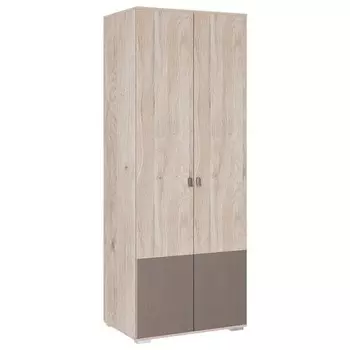 Шкаф двухдверный «Модерн 04.01», 800 × 550 × 2100 мм, цвет дуб мария / бронза