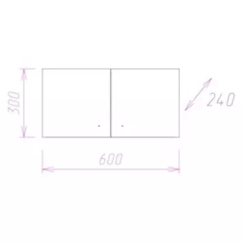 Шкаф подвесной Onika Нива, двухдверный, 30х60 см