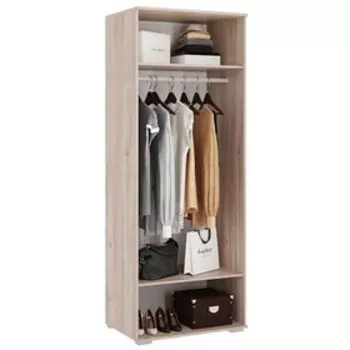 Шкаф двухдверный с зеркалом Зоо 802х546х2100 дуб мария/белый