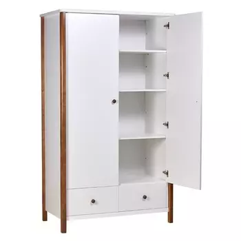 Шкаф двухсекционный Polini kids Simple 3510, с ящиками, цвет белый-дуб крафт