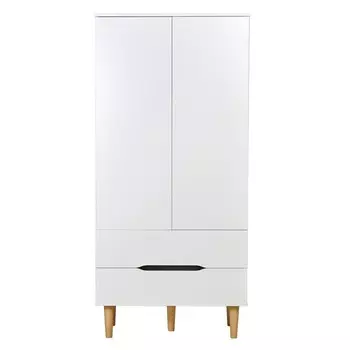 Шкаф двухсекционный Polini kids Simple 3610, с ящиками, цвет белый-дуб, каменный