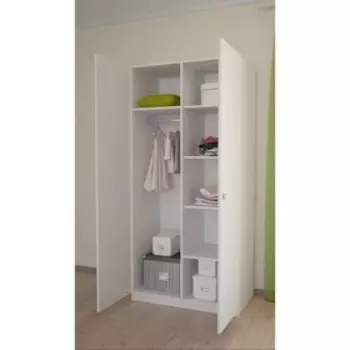 Шкаф прямой двухстворчатый Polini kids Simple, 8985001900 мм, цвет белый