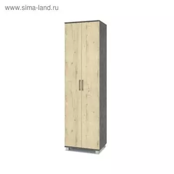 Шкаф двустворчатый Карина К21 600x420x2100 Камень темный/дуб ирландский