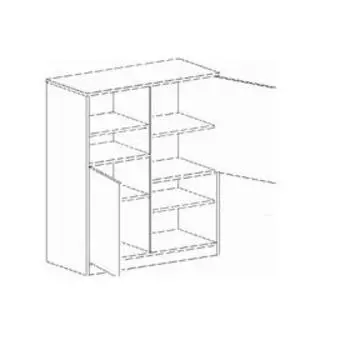 Шкаф Фрегат 925х425х1090 дуб вотан/фотопечать