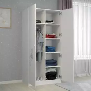 Шкаф French, двухсекционный, 190х89,8х50 см, цвет белый