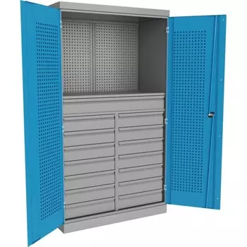 Шкаф инструментальный Верстакофф PRF-Q, ПкЯ14/Я1П1, 15 ящиков и одна полка, перегородка