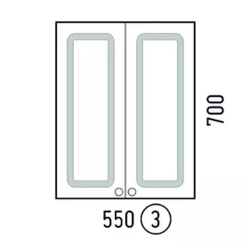 Шкаф "Классика 55" навесной двустворчатый