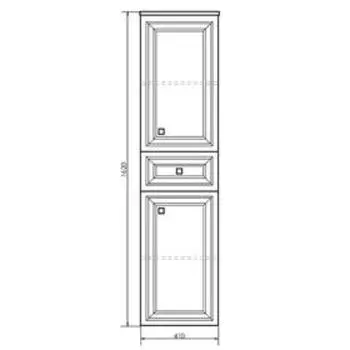 Шкаф-колонна COMFORTY «Феррара-40», белый глянец