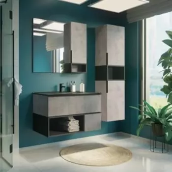 Шкаф-колонна COMFORTY «Франкфурт-40» цвет бетон светлый