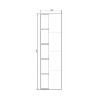 Шкаф-колонна COMFORTY «Прага-45» дуб белый