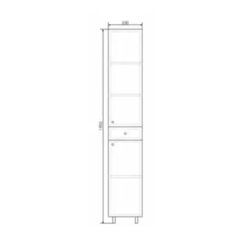 Шкаф-колонна COMFORTY «Сочи-35» белый