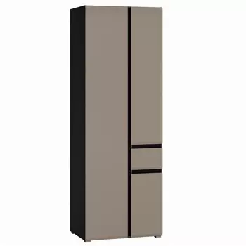 Шкаф комбинированный «МОБИ. Сидней», с полками, с штангой, с ящиком, 8405732400 мм, цвет антрацит/веллюто капучино