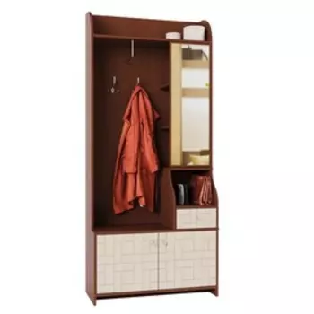 Шкаф комбинированный ВОСТОК 900х380х2014 венге-конго/дуб выбеленный