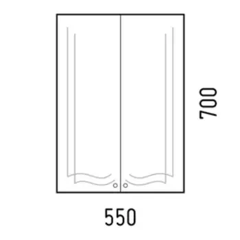 Шкаф "Криста 55" навесной двустворчатый