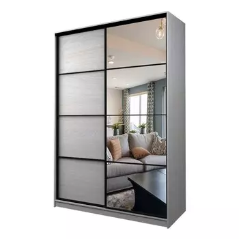 Шкаф-купе Max-МШ-23-6-18-15, 18006002300 мм, зеркало, цвет ясень анкор светлый