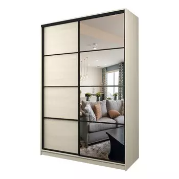 Шкаф-купе Max-МШ-23-6-18-15, 18006002300 мм, зеркало, цвет дуб молочный