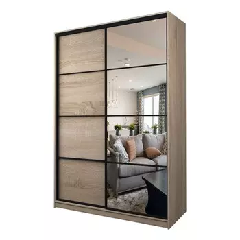 Шкаф-купе Max-МШ-23-6-18-15, 18006002300 мм, зеркало, цвет дуб сонома