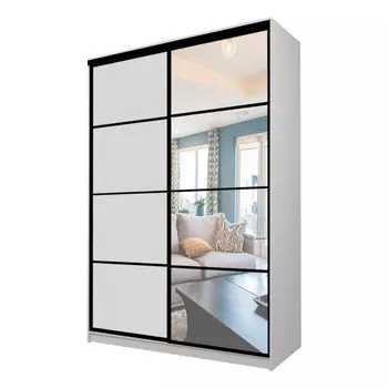 Шкаф-купе Max-МШ-23-6-18-15, 18006002300 мм, зеркало, цвет серый шагрень