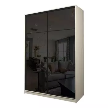 Шкаф-купе Max-МШ-23-6-16-22, 16006002300 мм, цвет дуб молочный / стекло чёрное