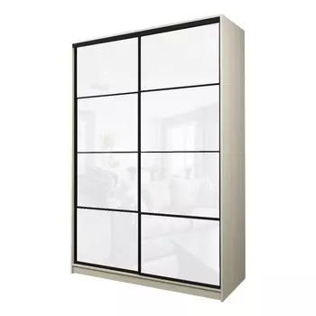 Шкаф-купе Max-МШ-23-6-16-22, 16006002300 мм, цвет дуб молочный / стекло белое