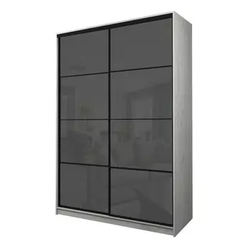 Шкаф-купе Max-МШ-23-6-16-22, 16006002300 мм, цвет дуб крафт белый / стекло тёмно-серое