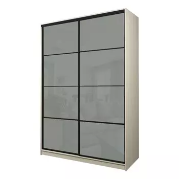Шкаф-купе Max-МШ-23-6-16-22, 16006002300 мм, цвет дуб молочный / стекло светло-серое