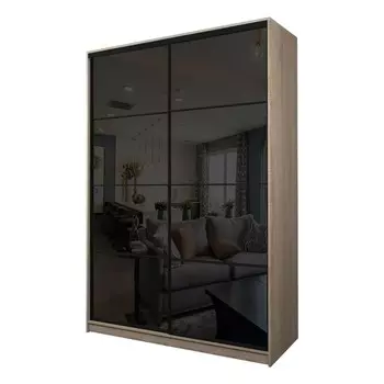 Шкаф-купе Max-МШ-23-6-16-22, 16006002300 мм, цвет дуб сонома / стекло чёрное