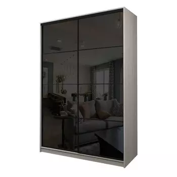 Шкаф-купе Max-МШ-23-6-18-22, 18006002300 мм, цвет ясень шимо светлый / стекло чёрное