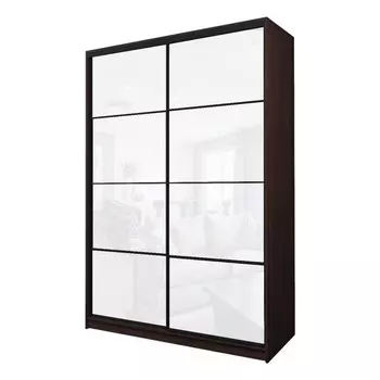 Шкаф-купе Max-МШ-23-6-16-22, 16006002300 мм, цвет венге / стекло белое