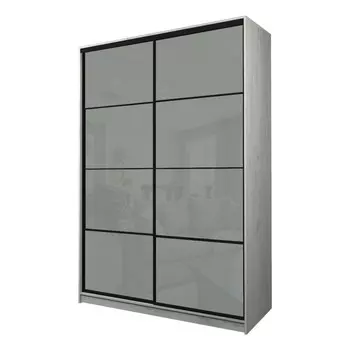 Шкаф-купе Max-МШ-23-6-18-22, 18006002300 мм, цвет дуб крафт белый / стекло светло-серое