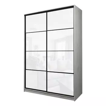 Шкаф-купе Max-МШ-23-6-18-22, 18006002300 мм, цвет дуб крафт белый/ стекло белое