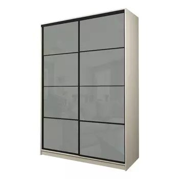Шкаф-купе Max-МШ-23-6-18-22, 18006002300 мм, цвет дуб молочный / стекло светло-серое