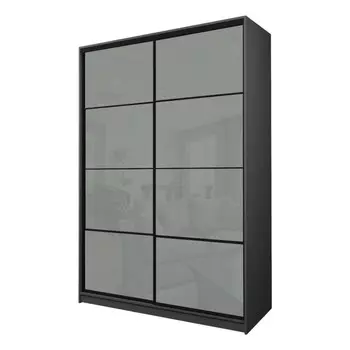 Шкаф-купе Max-МШ-23-6-18-22, 18006002300 мм, цвет графит / стекло светло-серое