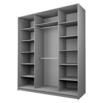 Шкаф-купе Max-МШ-23-6-20/2-77, 20006002300 мм, зеркало, цвет белый шагрень