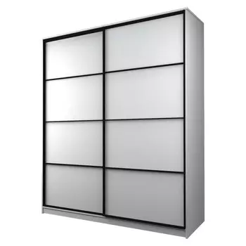Шкаф-купе Max-МШ-23-6-22/2-11, 22006002300 мм, цвет белый шагрень