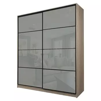 Шкаф-купе Max-МШ-23-6-22/2-22, 22006002300 мм, цвет дуб сонома / стекло светло-серое