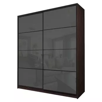 Шкаф-купе Max-МШ-23-6-20/2-22, 20006002300 мм, цвет венге / стекло тёмно-серое