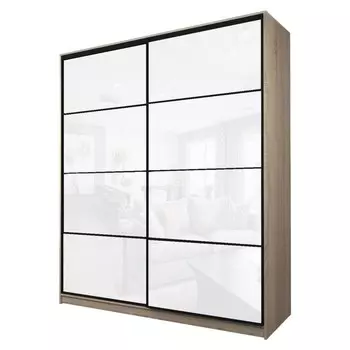 Шкаф-купе Max-МШ-23-6-20/2-22, 20006002300 мм, цвет дуб сонома / стекло белое