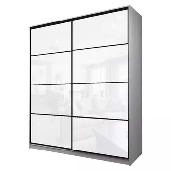 Шкаф-купе Max-МШ-23-6-20/2-22, 20006002300 мм, цвет ясень анкор светлый / стекло белое