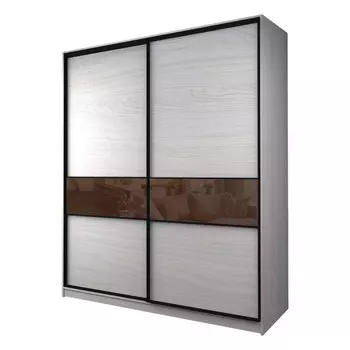 Шкаф-купе Max-МШ-23-6-20/2-99, 20006002300 мм, ясень анкор светлый / стекло шоколад