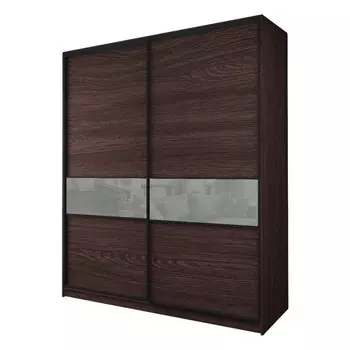 Шкаф-купе Max-МШ-23-6-22/2-99, 22006002300 мм, цвет венге / стекло светло-серое