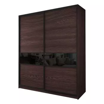 Шкаф-купе Max-МШ-23-6-20/2-99, 20006002300 мм, цвет венге / стекло чёрное