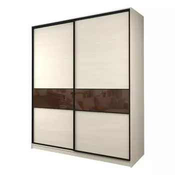 Шкаф-купе Max-МШ-23-6-22/2-99, 22006002300 мм, цвет дуб молочный / стекло шоколад