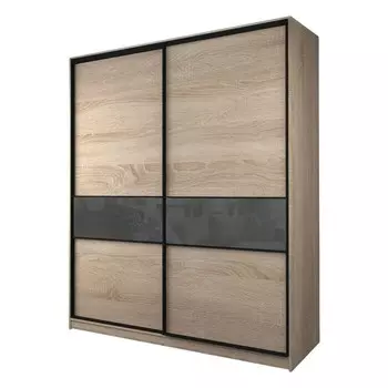 Шкаф-купе Max-МШ-23-6-20/2-99, 20006002300 мм, цвет дуб сонома / стекло тёмно-серое