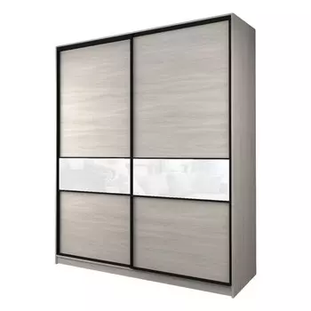 Шкаф-купе Max-МШ-23-6-20/2-99, 20006002300 мм, цвет ясень шимо светлый / стекло белое