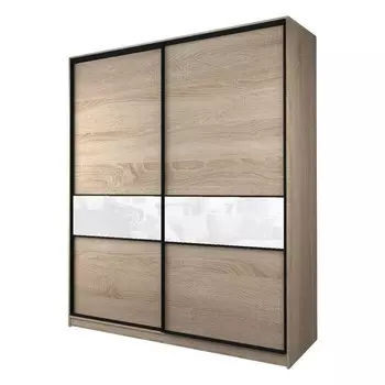 Шкаф-купе Max-МШ-23-6-22/2-99, 22006002300 мм, цвет дуб сонома / стекло белое