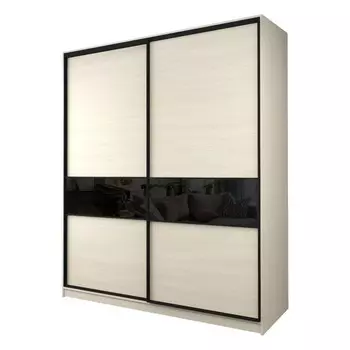 Шкаф-купе Max-МШ-23-6-20/2-99, 20006002300 мм, цвет дуб молочный / стекло чёрное