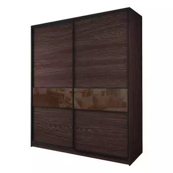 Шкаф-купе Max-МШ-23-6-22/2-99, 22006002300 мм, цвет венге / стекло шоколад